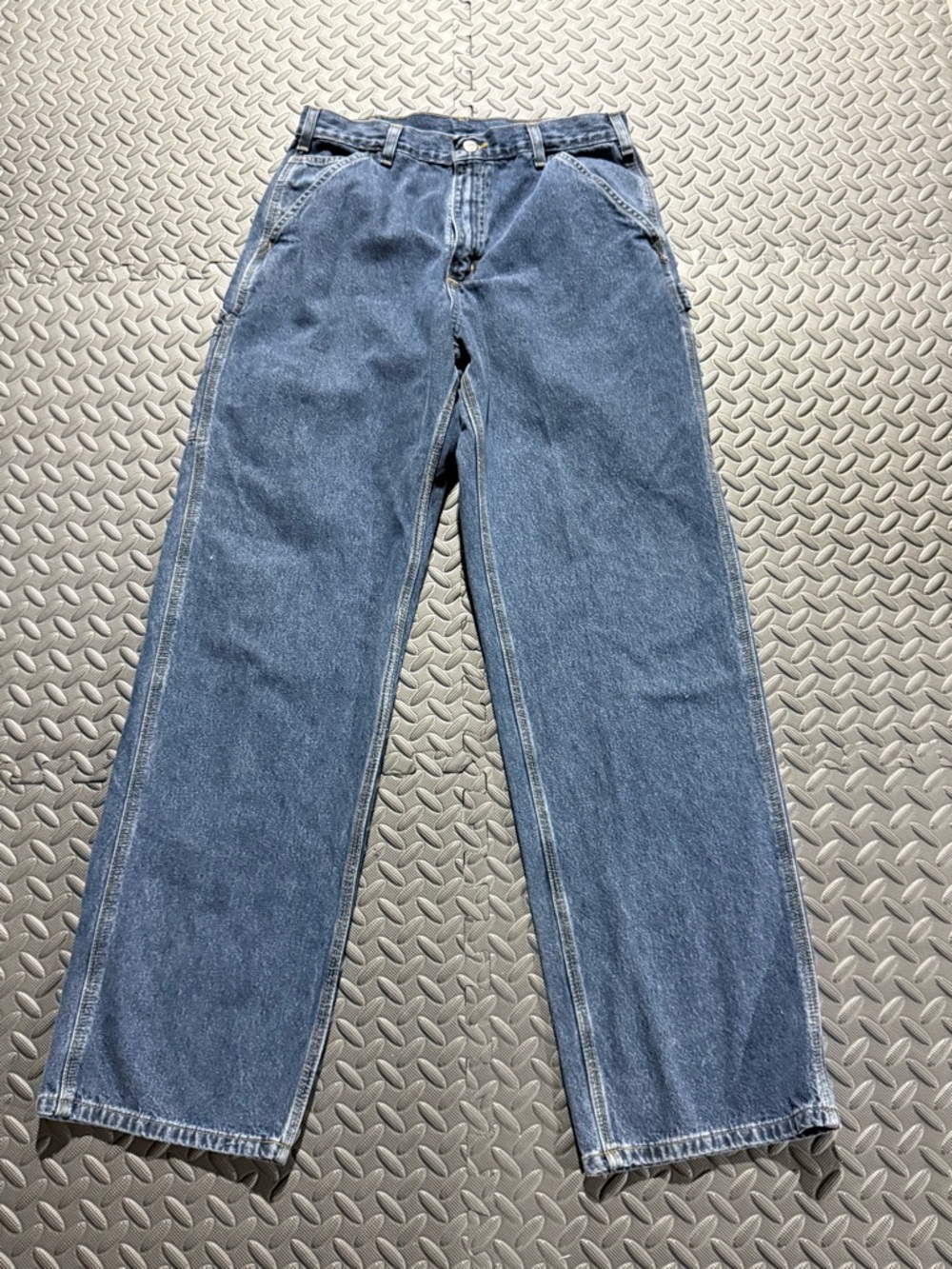 Carhartt Blue Straight-Leg Men's Jeans 33x34